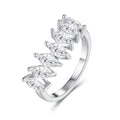 Foglietta Moissanite Band Ring in Sterling Silver