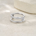 Legati Moissanite Band Ring in Sterling Silver