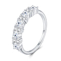 Quinto Moissanite Five-Stone Ring in Sterling Silver