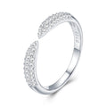 Navicella Moissanite Band Ring in Sterling Silver