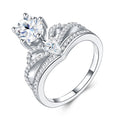 Rounddome 1 Carat Moissanite Halo Ring in Sterling Silver