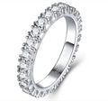 Alterno Moissanite Eternity Band Ring in Sterling Silver