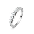 Coroncina Moissanite Band Ring in Sterling Silver