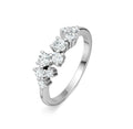 Coronella Moissanite Band Ring in Sterling Silver