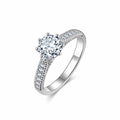 Antica 1 Carat Moissanite Solitaire Ring in Sterling Silver
