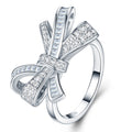 Nodino Moissanite Bow Ring in Sterling Silver