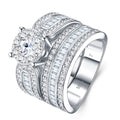 Grandezza Moissanite Halo Ring in Sterling Silver
