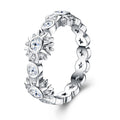 Fiorita Moissanite Eternity Band Ring in Sterling Silver