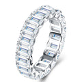 Cristalli Moissanite Eternity Band Ring in Sterling Silver