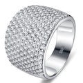 Colle Moissanite Band Ring in Sterling Silver