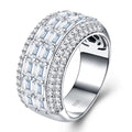 Sontuoso Moissanite Band Ring in Sterling Silver