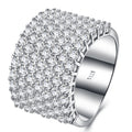 Massiccia Moissanite Band Ring in Sterling Silver