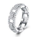 Catena Moissanite Band Ring in Sterling Silver