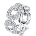 Maglia Moissanite Band Ring in Sterling Silver