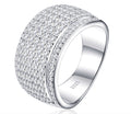 Larghissima Moissanite Band Ring in Sterling Silver