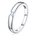 Lineetta Moissanite Band Ring in Sterling Silver