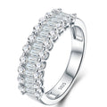 Lastrone Moissanite Band Ring in Sterling Silver