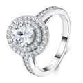 Ovaletta 1 Carat Moissanite Halo Ring in Sterling Silver