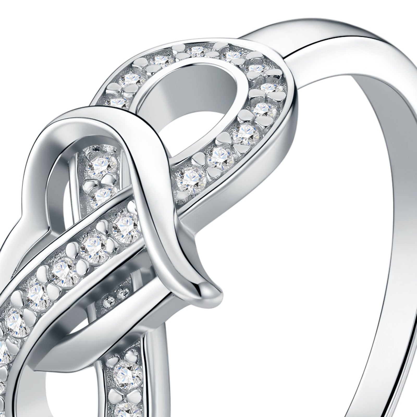 Groppo Moissanite Band Ring in Sterling Silver — detail