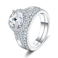 Corte 2 Carat Moissanite Halo Ring in Sterling Silver