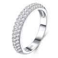 Filetta Moissanite Band Ring in Sterling Silver