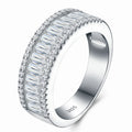 Canalona Moissanite Band Ring in Sterling Silver
