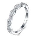 Merletto Moissanite Band Ring in Sterling Silver