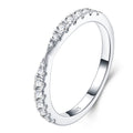 Filina Moissanite Band Ring in Sterling Silver