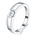 Vero Moissanite Band Ring in Sterling Silver