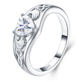Fedora Heart-Cut Moissanite Solitaire Ring in Sterling Silver