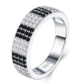 Scacchi Moissanite Band Ring in Sterling Silver