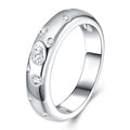 Cuoribolle Moissanite Band Ring in Sterling Silver
