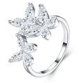 Spiga Moissanite Band Ring in Sterling Silver