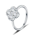 Margheritina Moissanite Flower Ring in Sterling Silver
