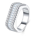 Lusso Moissanite Band Ring in Sterling Silver