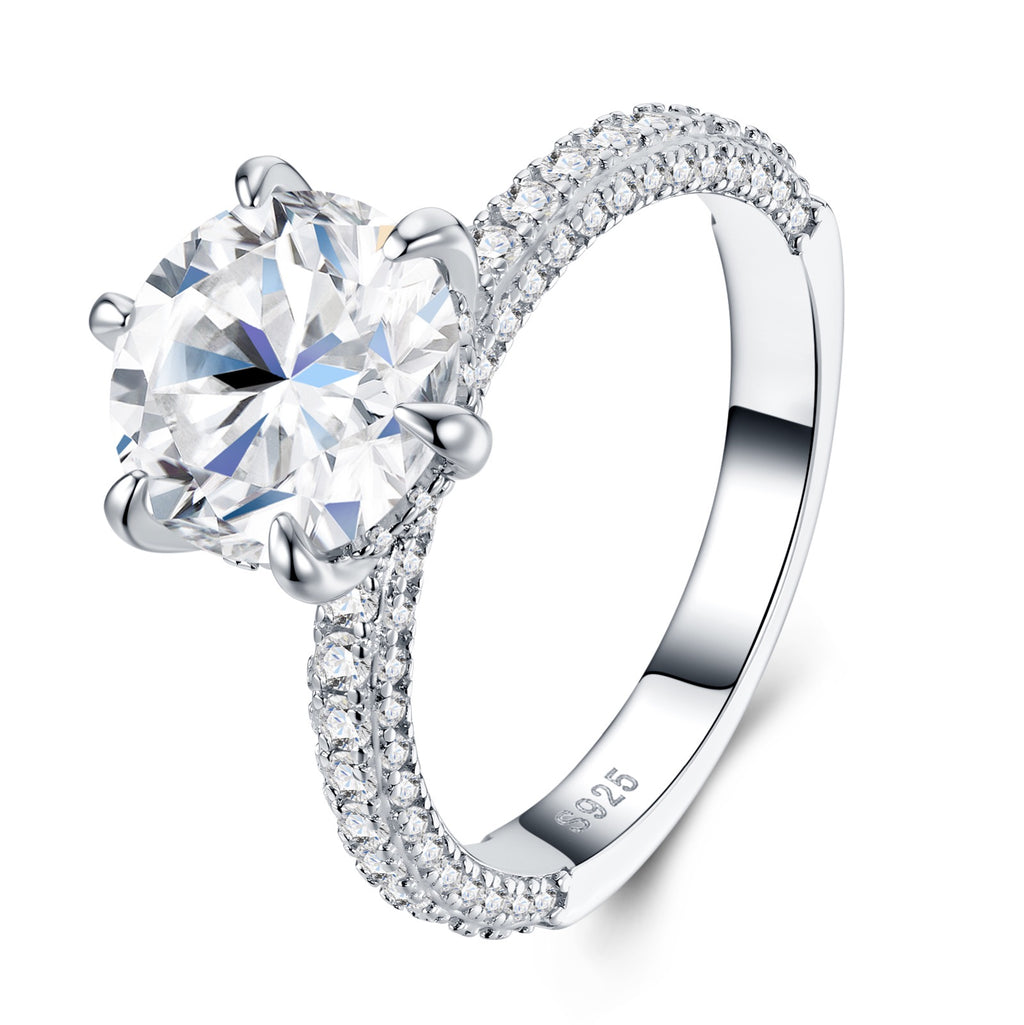 Ovalone Oval-Cut Moissanite Solitaire Ring in Sterling Silver