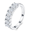 Tiaria Moissanite Band Ring in Sterling Silver