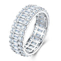 Sfarzo Moissanite Eternity Band Ring in Sterling Silver