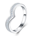 Puntale Moissanite Band Ring in Sterling Silver