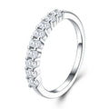 Bordino Moissanite Band Ring in Sterling Silver