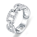 Ancora Moissanite Band Ring in Sterling Silver