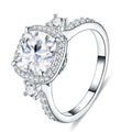 Cuscinalo Moissanite Halo Ring in Sterling Silver