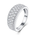 Cupolona Moissanite Band Ring in Sterling Silver