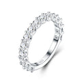 Binaria Moissanite Eternity Band Ring in Sterling Silver