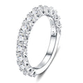 Prismella Moissanite Eternity Band Ring in Sterling Silver