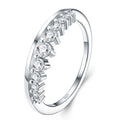 Puntinata Moissanite Eternity Band Ring in Sterling Silver
