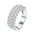 Doviziosa Moissanite Band Ring in Sterling Silver