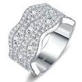 Fastosa Moissanite Band Ring in Sterling Silver