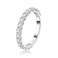 Tondina Moissanite Eternity Band Ring in Sterling Silver