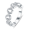 Cerchietti Moissanite Eternity Band Ring in Sterling Silver
